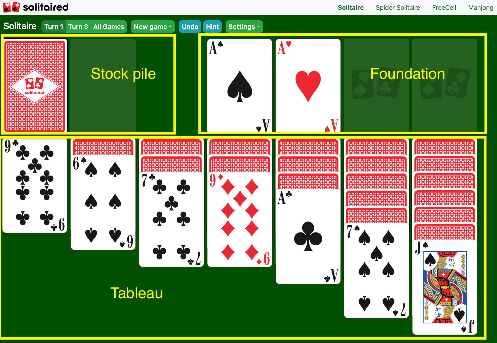 Solitaire App Screenshot